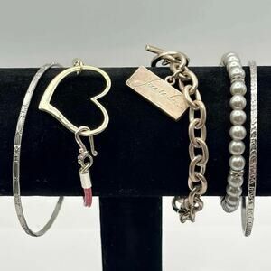 Pink & Silver Heart Bracelet Bundle
